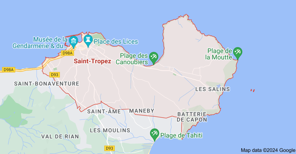 mappa saint-tropez