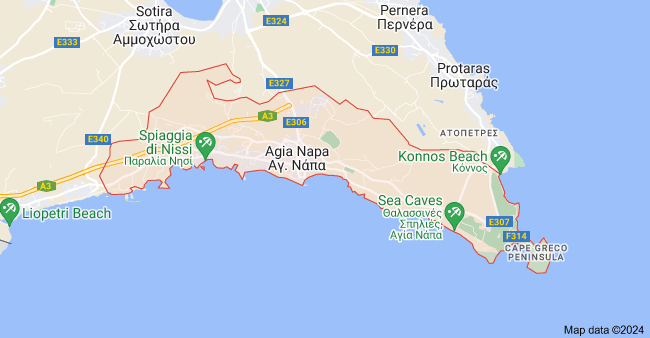 mappa agia napa