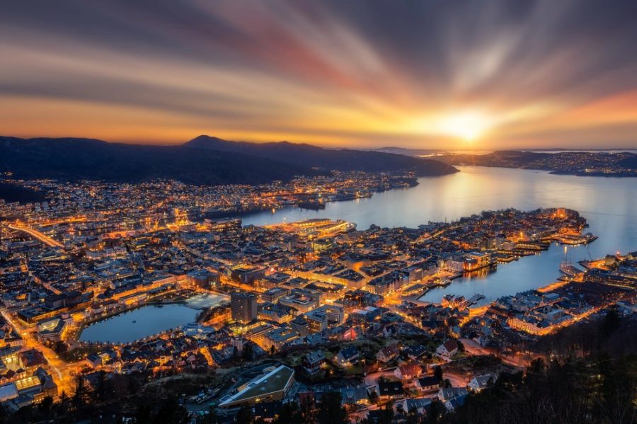 bergen tramonto